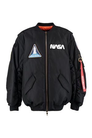 Space nylon bomber jacket-0